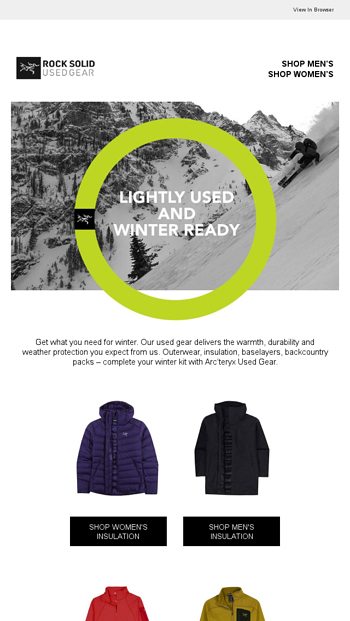 Used Gear For Your Winter Adventures Arc Teryx Email Archive
