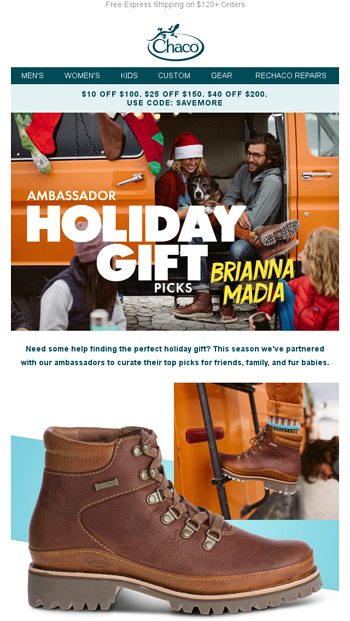 Ambassador Holiday Gift Picks Brianna Madia Chaco Email Archive