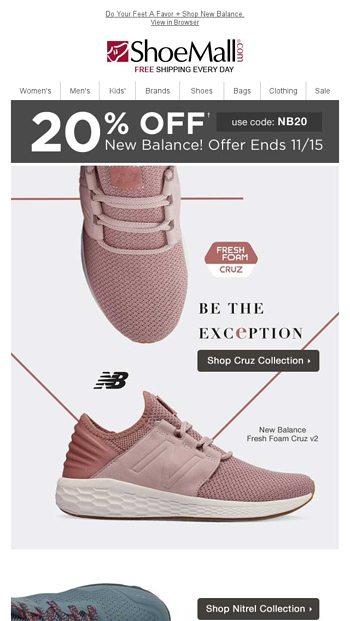 new balance 20 off code