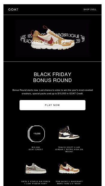 goat shoes black friday