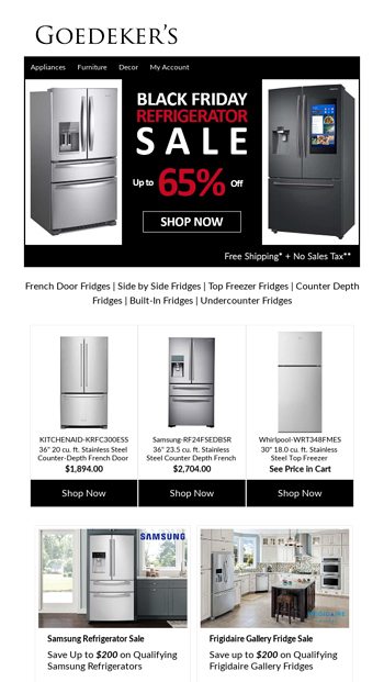 Refrigerator Range Deals Black Friday Specials