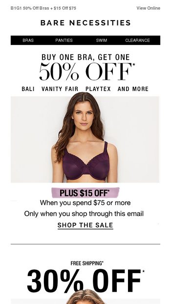 Up To 50% Off Your Essential Bras + Free Shipping - Bare Necessities