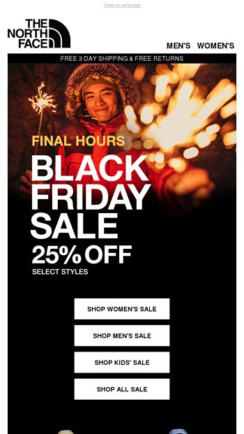 mens north face black friday sale