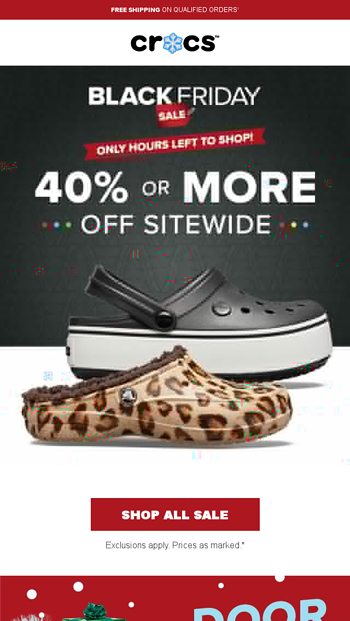 crocs black friday deals