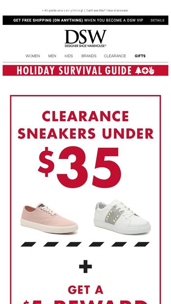 dsw email $1