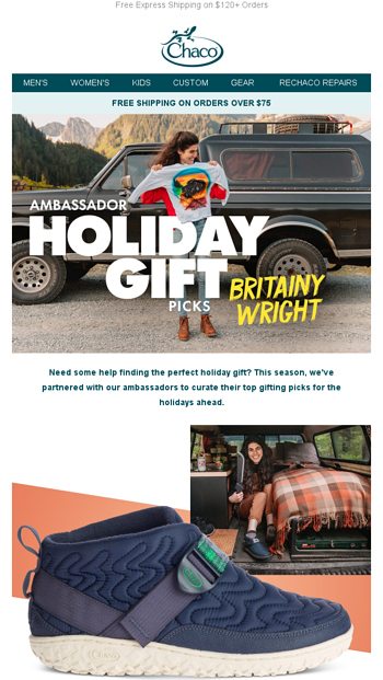 Ambassador Holiday Gift Picks Britainy Wright Chaco Email Archive