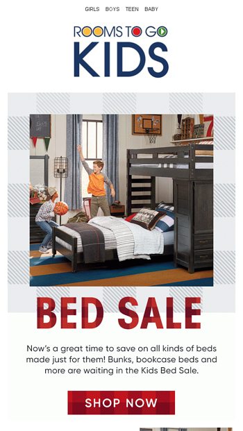 Tuck In To Great Savings On Kids Beds Rooms To Go Email