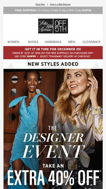 The Designer Event: new styles added, all an extra 40% OFF + Shop ...