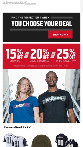 NFL Shop Emails, Sales & Deals - Page 2