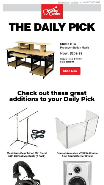 The Daily Pick Save 240 00 Today Only Guitar Center Email Archive