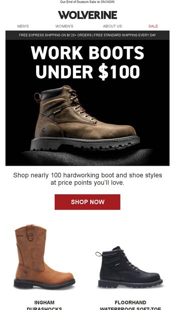 work boots under $100