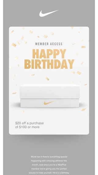 nike membership birthday