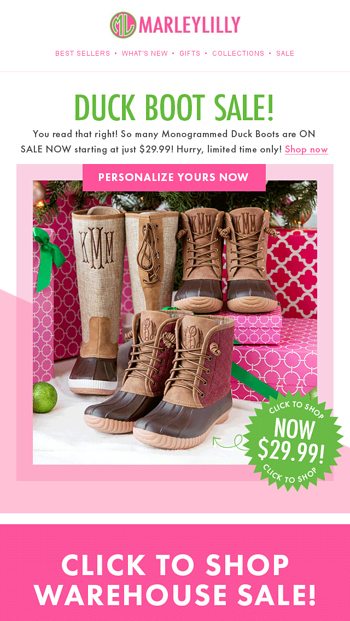 clearance duck boots