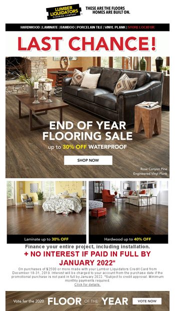 End The Year With Flooring Savings Lumber