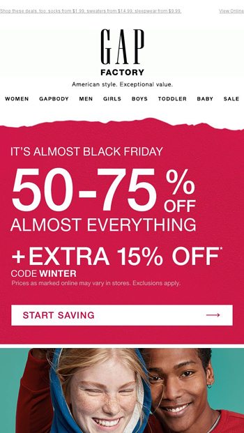gap factory black friday