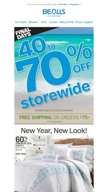 Refresh Your Home For The New Year Bealls Florida Email Archive