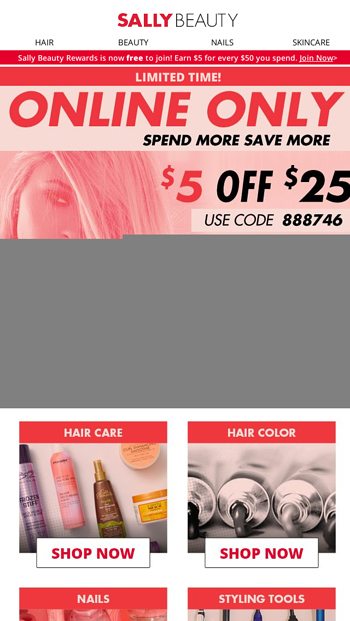 Starts Now Save Up To 15 Online Only Sally Beauty Email Archive