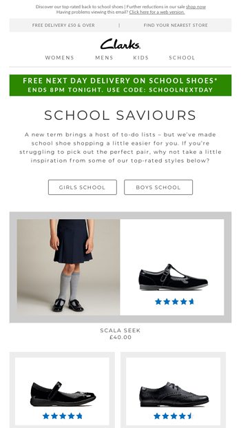boys school shoes next day delivery