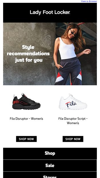 fila spaghetti foot locker