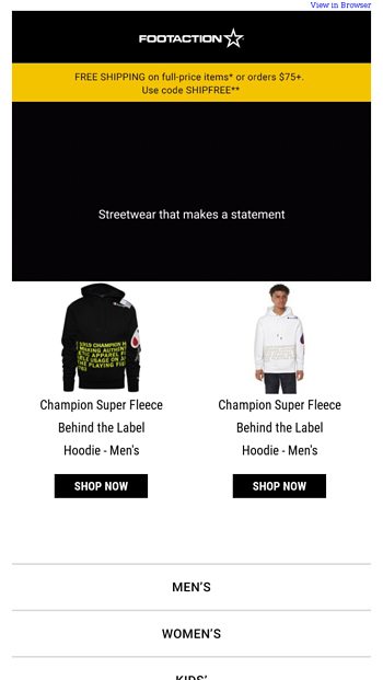 footaction champion hoodie