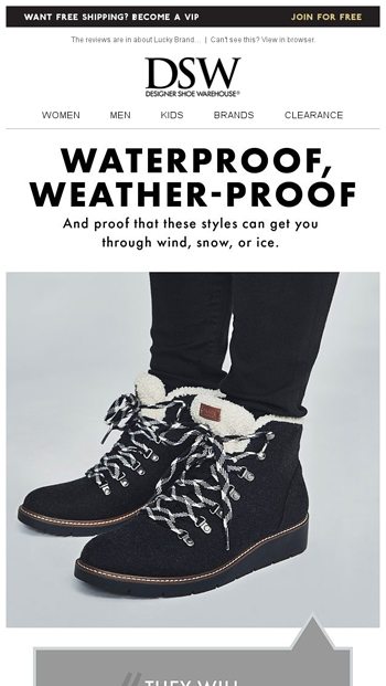 dsw waterproof shoes