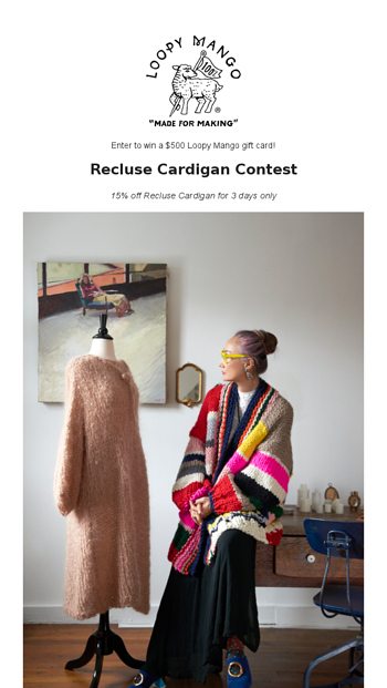 loopy mango recluse cardigan