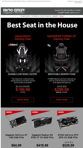 Best Seat In The House 199 Mach Gaming Chair Micro Center