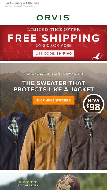 orvis foul weather sweater