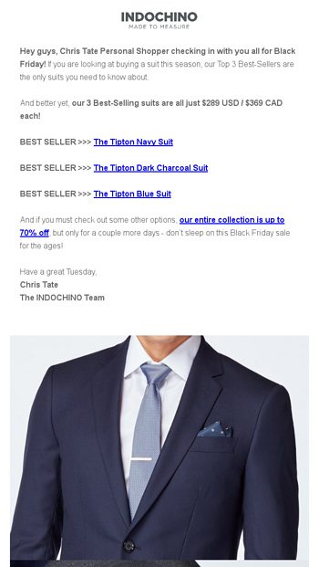 Our Top 3 Best Selling Black Friday Suits Indochino Email Archive