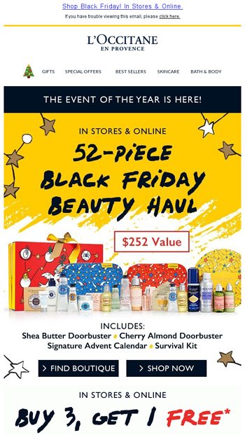 Our Best Black Friday Gift 252 Value L Occitane En Provence Email Archive