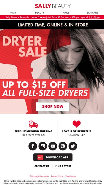 Starts Now Save Up To 15 Off On All Full Size Dryers Sally