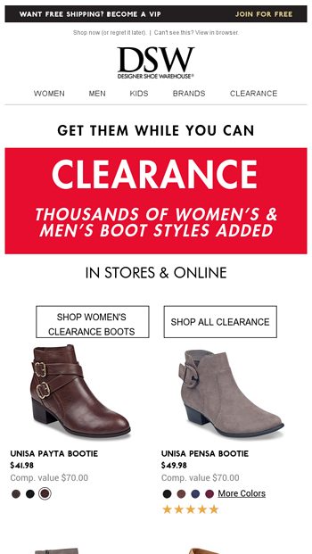 dsw shoes on clearance