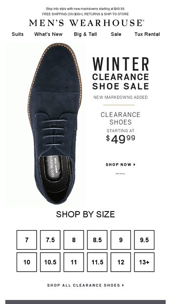 men's wearhouse sale shoes