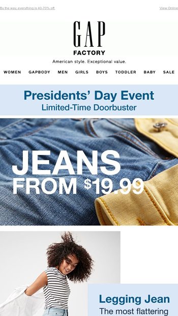 gap presidents day sale