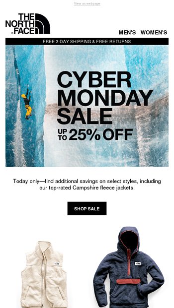 the north face cyber day