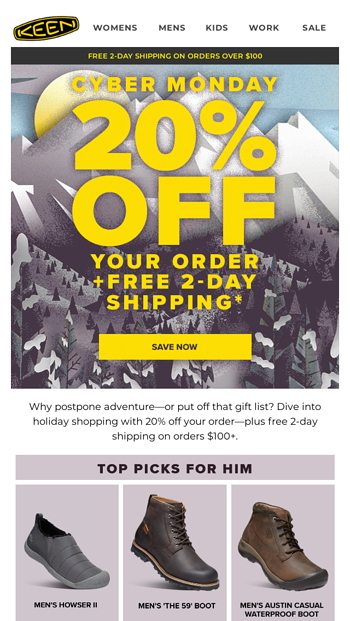 keen boots cyber monday