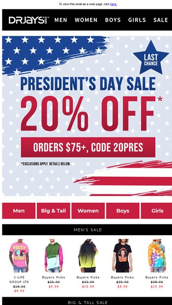 Final Hours for 20 Off  New Markdowns