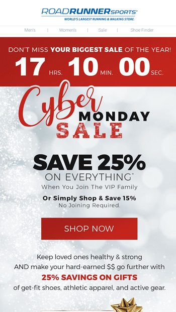 road runner sports cyber monday
