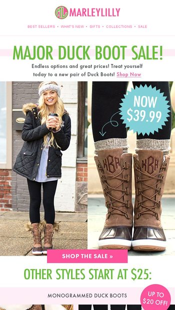 duck boots on clearance