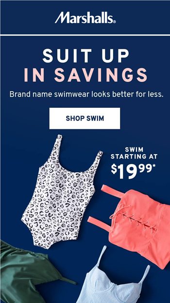 marshalls swimwear