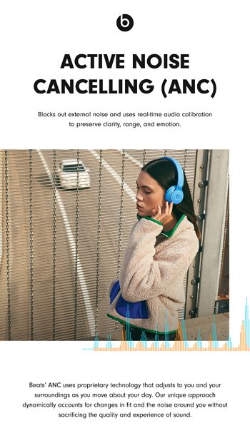 Block the noise with Beatsrsquo Active Noise Cancelling Headphones
