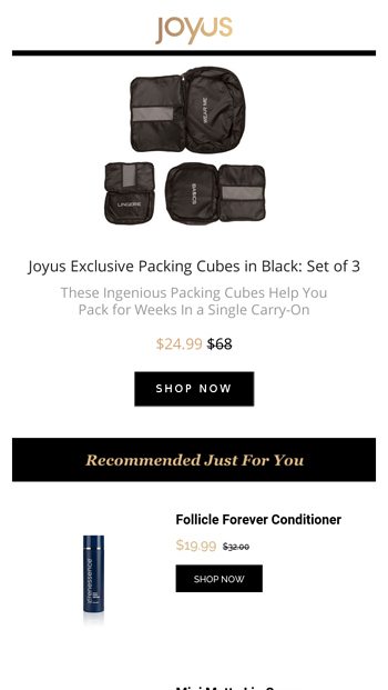 joyus packing cubes