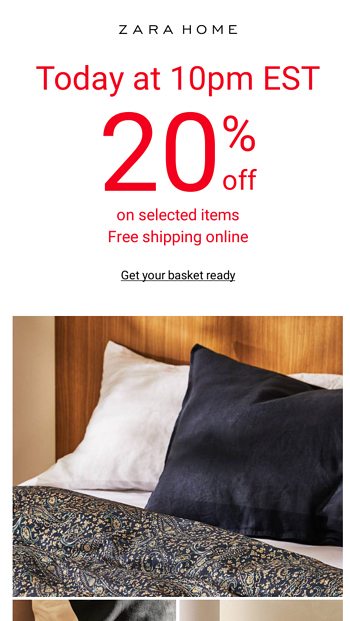 Tonight! 20% off selected items - Zara 