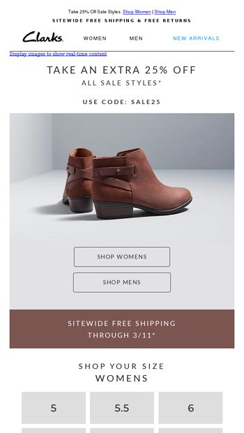 25 off clarks shoes