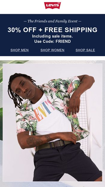 levi's friends and family sale