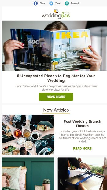 5 Unexpected Places to Register for Your Wedding