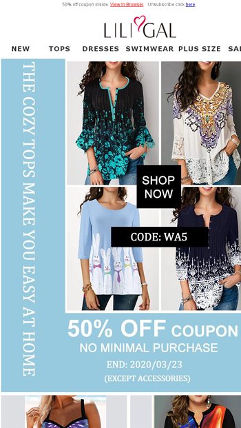50 off couponWe pay for you