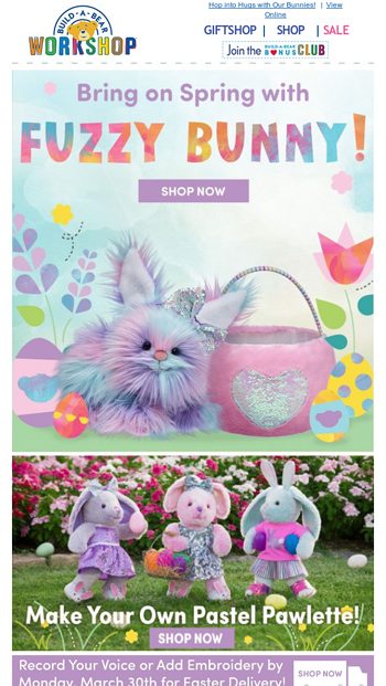 build a bear fuzzy bunny