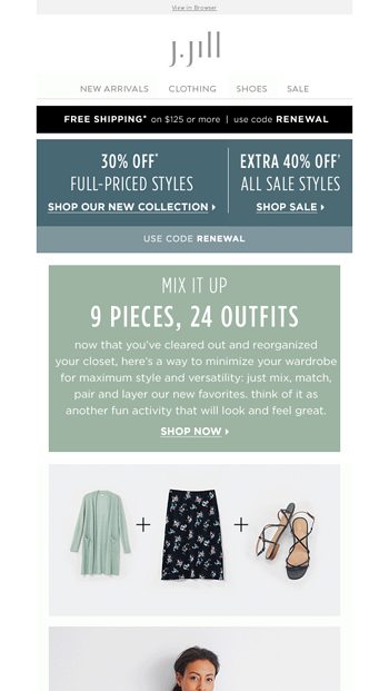 J.Jill - Space-saving style: 9 pieces, 24 outfits. Mix