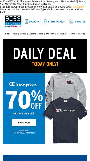 coupons for champion sportswear